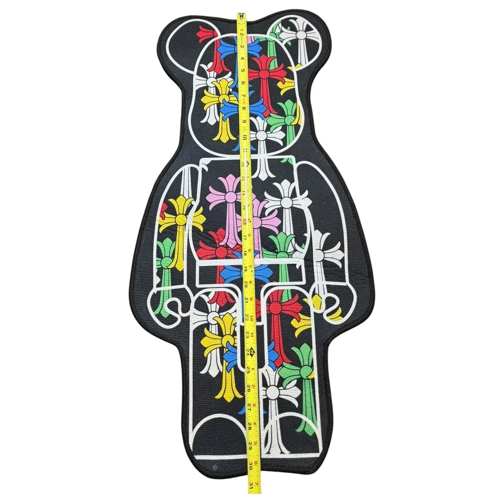 Bearbrick Gothic Cross Floor Mat Rug Multicolor Black Streetwear Decor